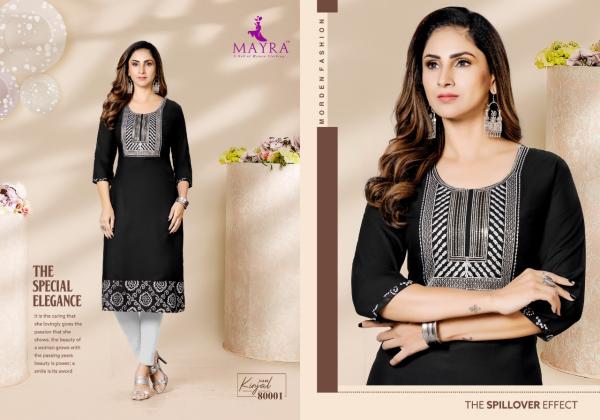 Mayra Kinjal Rayon Designer Exclusive kurti Collection